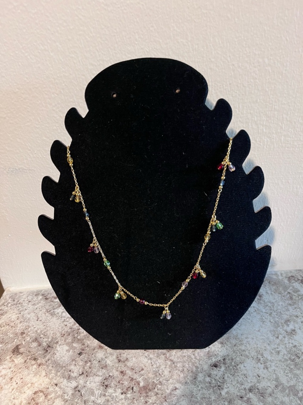 Vintage Napier Signed Multicolor and Gold Tone Necklace